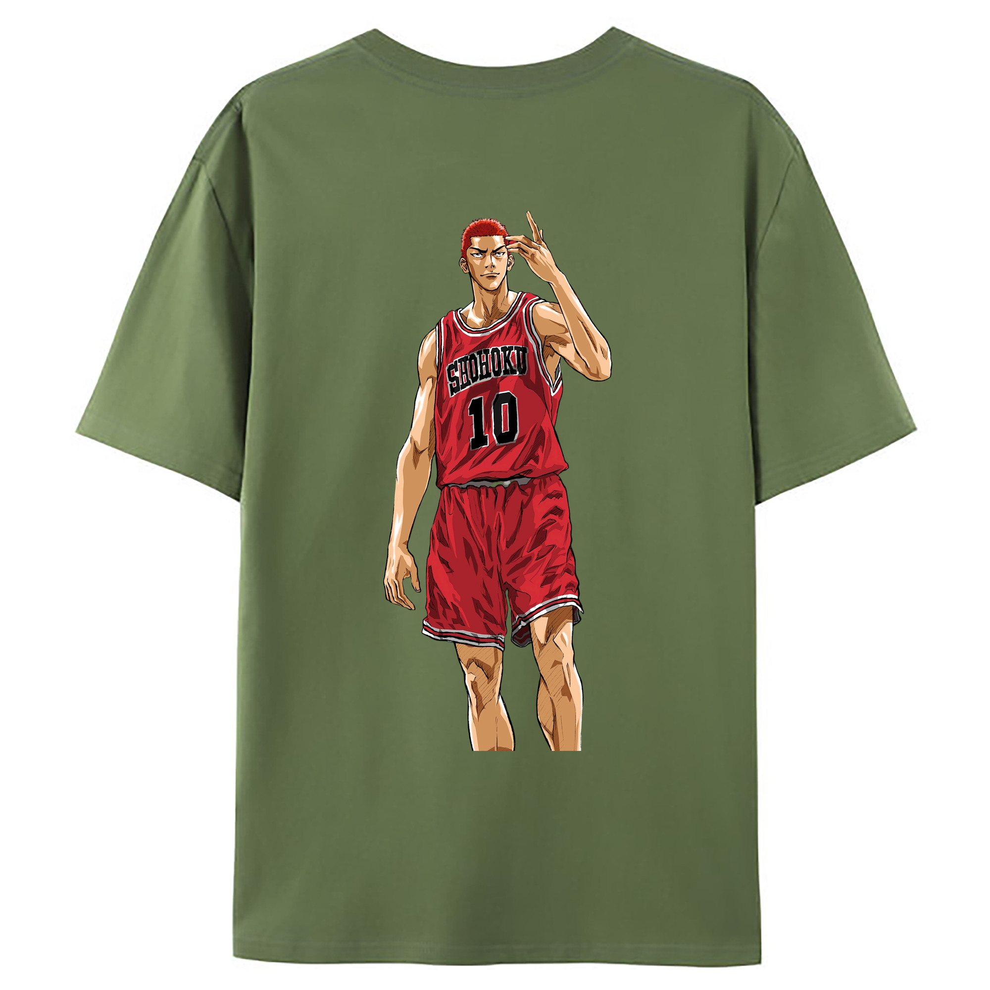 （画像用） SLAM DUNK／スラムダンク 綿100％ メンズ半袖Tシャツ（バックプリント） 通気性